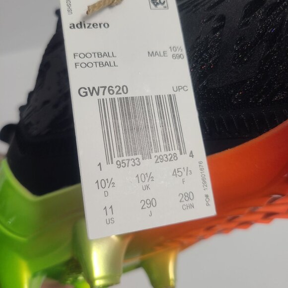 NEW Adidas Adizero Big Mood Emoji Football Cleats GW7620 Size 11 Black main image 6